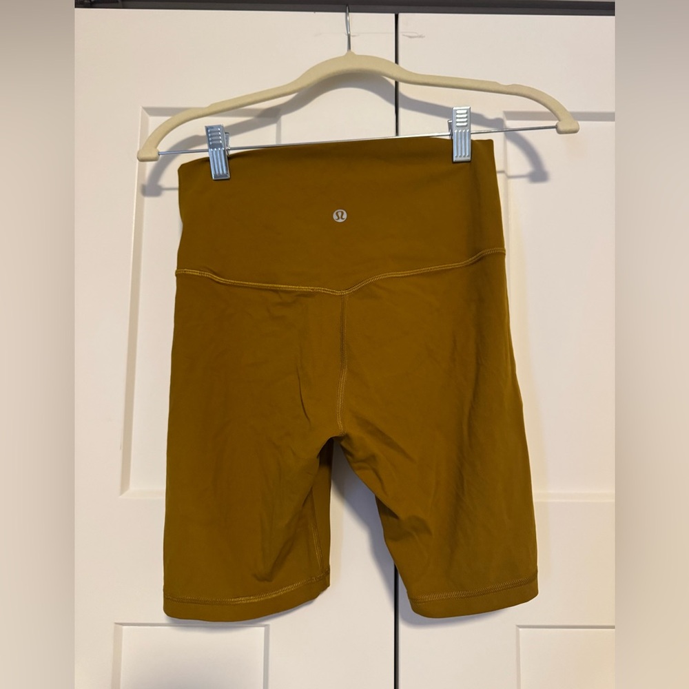 lululemon athletica Women's Mustard Yellow/Gold Biker Shorts